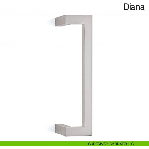 Maniglione per porta Diana Olivari zancato superinox satinato