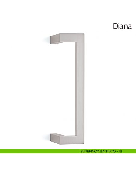 Maniglione per porta Diana Olivari zancato superinox satinato