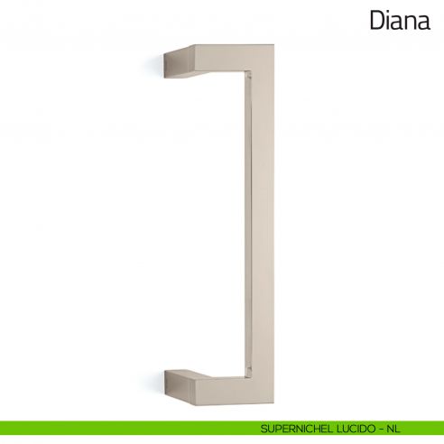 Maniglione per porta Diana Olivari zancato supernichel lucido