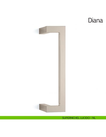 Maniglione per porta Diana Olivari zancato supernichel lucido