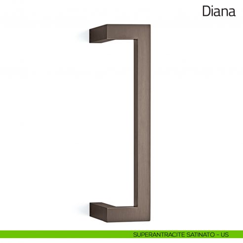 Maniglione per porta Diana Olivari zancato superantracite satinato