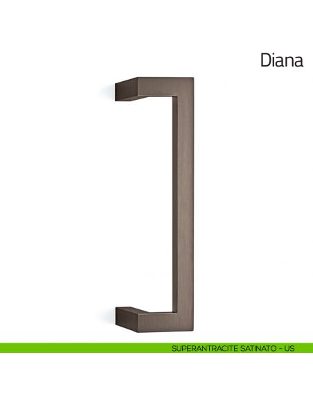 Maniglione per porta Diana Olivari zancato superantracite satinato