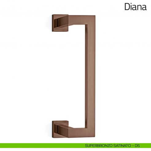 Maniglione per porta Diana Olivari zancato superbronzo satinato