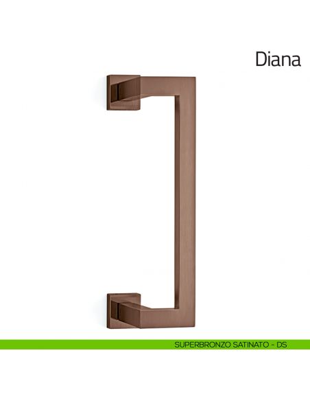 Maniglione per porta Diana Olivari zancato superbronzo satinato
