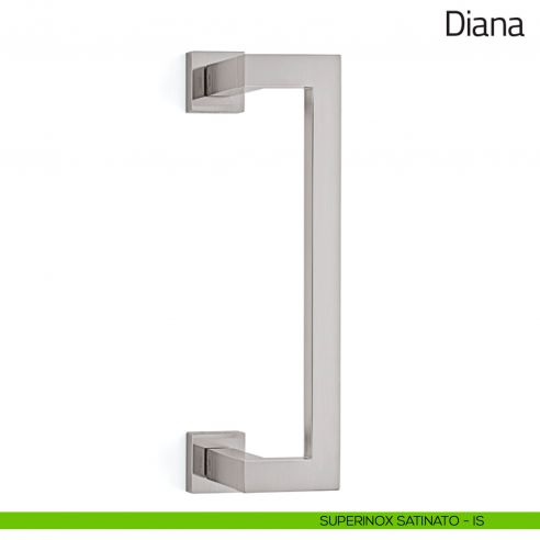 Maniglione per porta Diana Olivari zancato superinox satinato