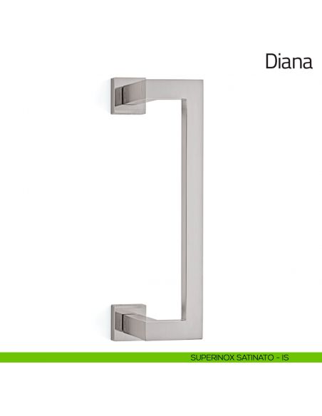 Maniglione per porta Diana Olivari zancato superinox satinato