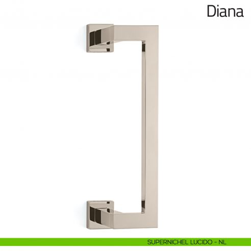 Maniglione per porta Diana Olivari zancato supernichel lucido