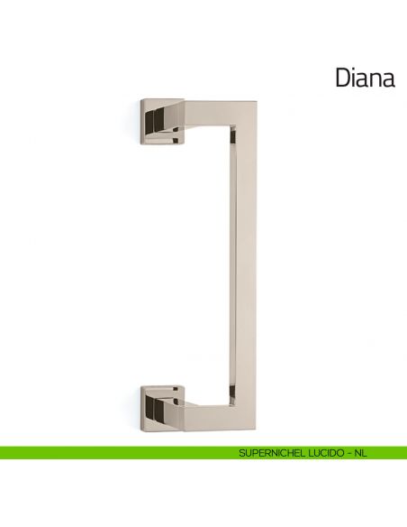 Maniglione per porta Diana Olivari zancato supernichel lucido