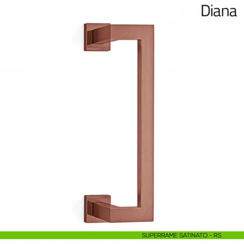 Maniglione per porta Diana Olivari zancato superrame satinato