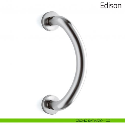 Maniglione per porta Edison Olivari zancato cromo satinato