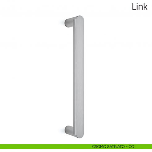 Maniglione per porta Link Olivari cromo satinato