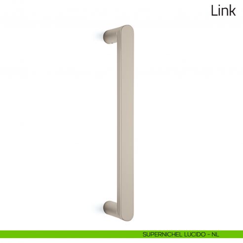 Maniglione per porta Link Olivari supernichel lucido