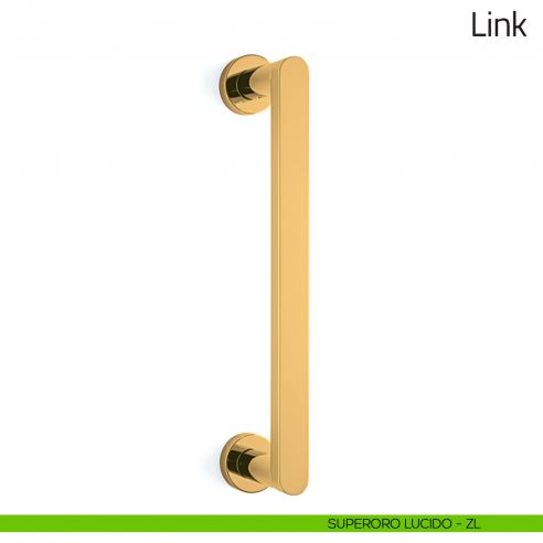 Maniglione per porta Link Olivari superoro lucido