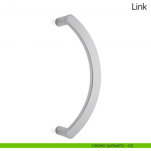 Maniglione per porta Link Olivari zancato cromo satinato