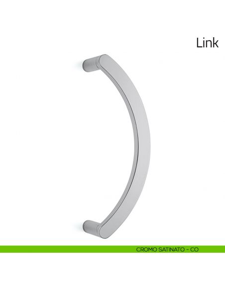 Maniglione per porta Link Olivari zancato cromo satinato