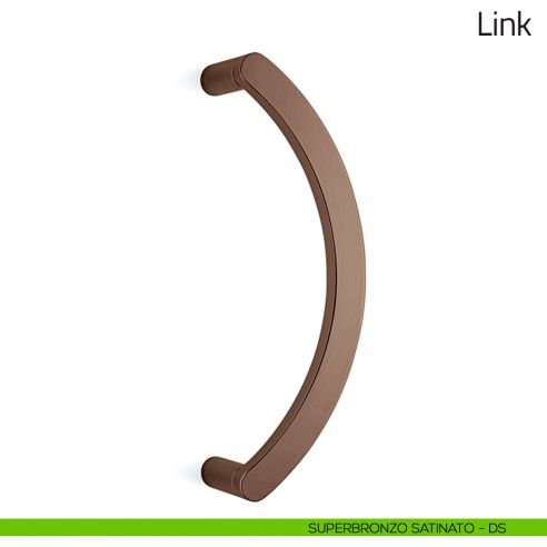 Maniglione per porta Link Olivari zancato superbronzo satinato