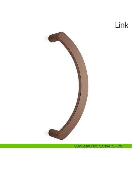 Maniglione per porta Link Olivari zancato superbronzo satinato