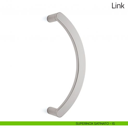 Maniglione per porta Link Olivari zancato superinox satinato