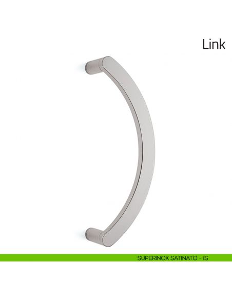 Maniglione per porta Link Olivari zancato superinox satinato