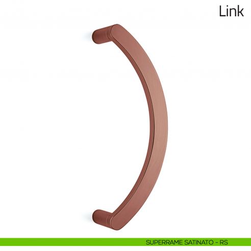 Maniglione per porta Link Olivari zancato superrame satinato