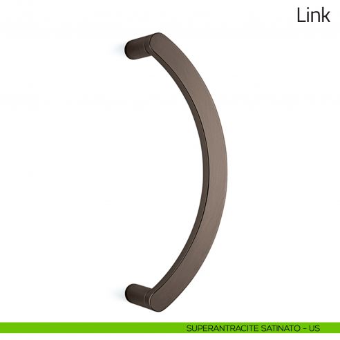 Maniglione per porta Link Olivari zancato superantracite satinato