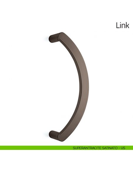 Maniglione per porta Link Olivari zancato superantracite satinato