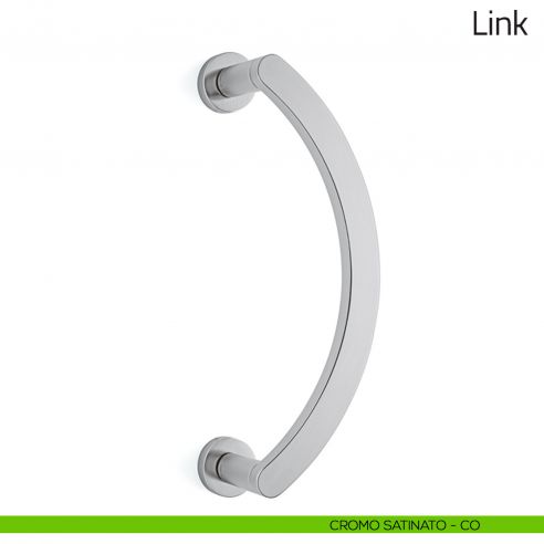 Maniglione per porta Link Olivari zancato cromo satinato