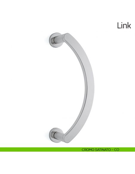 Maniglione per porta Link Olivari zancato cromo satinato