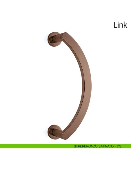 Maniglione per porta Link Olivari zancato superbronzo satinato