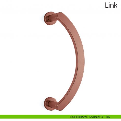 Maniglione per porta Link Olivari zancato superrame satinato