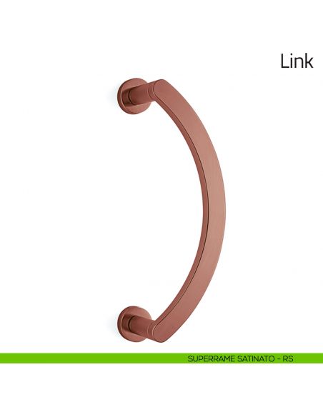 Maniglione per porta Link Olivari zancato superrame satinato