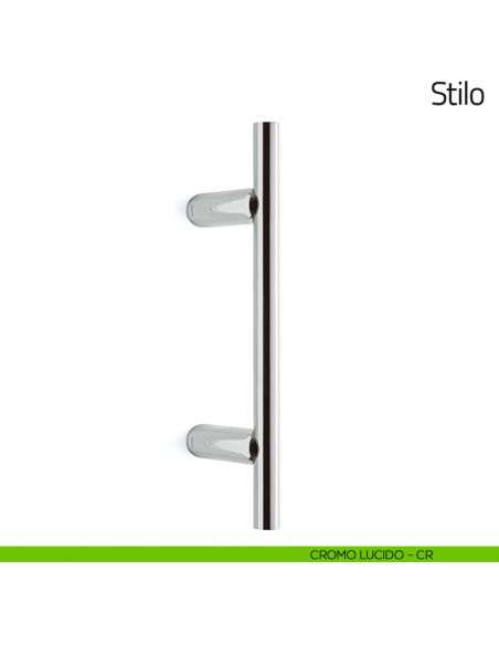 Maniglione per porta Stilo Olivari zancato 338 mm cromo lucido