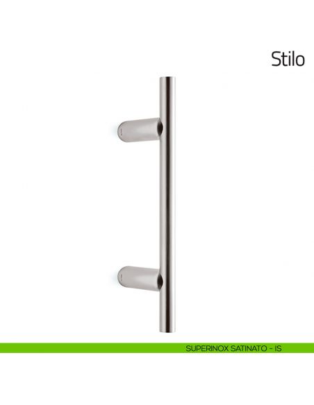 Maniglione per porta Stilo Olivari zancato 338 mm superinox satinato