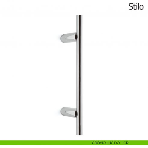 Maniglione per porta Stilo Olivari zancato 445 mm cromo lucido