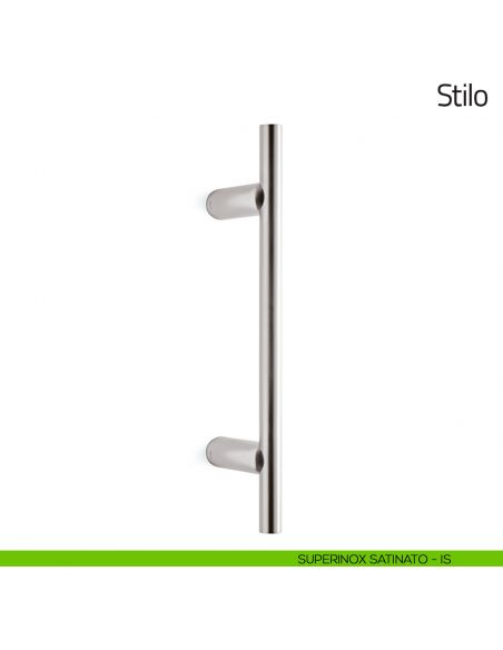 Maniglione per porta Stilo Olivari zancato 445 mm superinox satinato