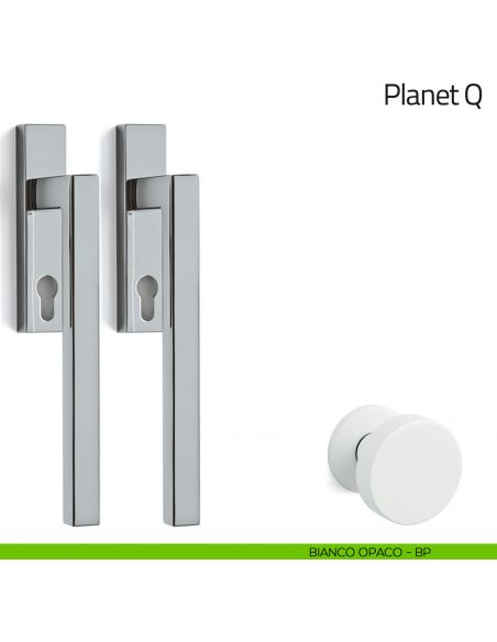 Maniglione per alzante scorrevole Planet Q Olivari accoppiato bianco opaco