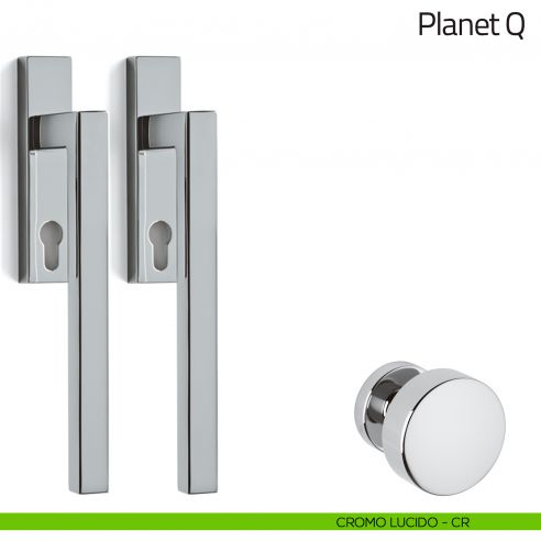 Maniglione per alzante scorrevole Planet Q Olivari accoppiato cromo lucido