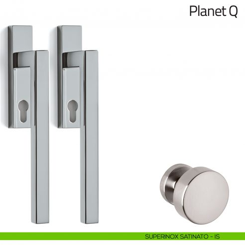 Maniglione per alzante scorrevole Planet Q Olivari accoppiato superinox satinato