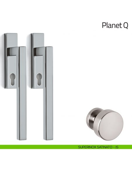 Maniglione per alzante scorrevole Planet Q Olivari accoppiato superinox satinato