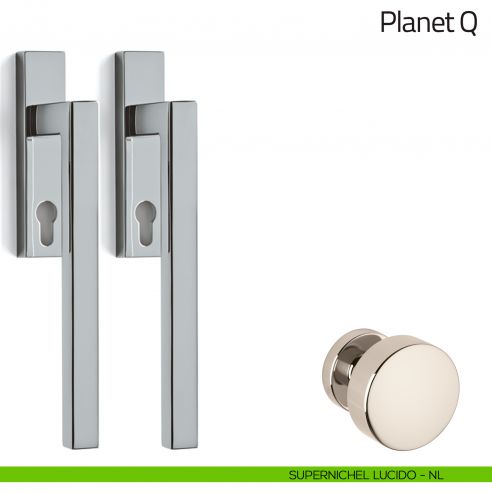 Maniglione per alzante scorrevole Planet Q Olivari accoppiato supernichel lucido