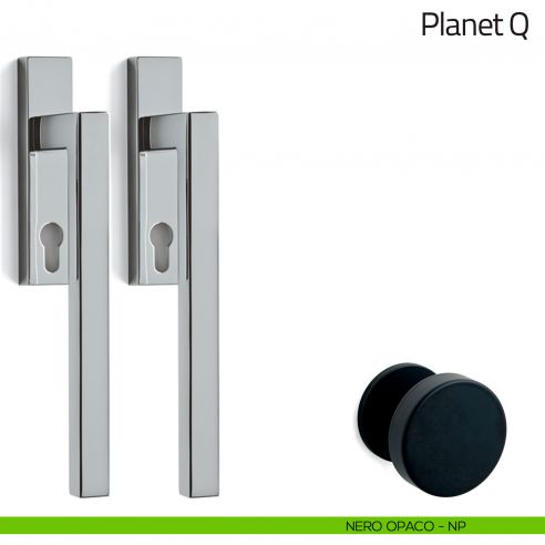 Maniglione per alzante scorrevole Planet Q Olivari accoppiato nero opaco
