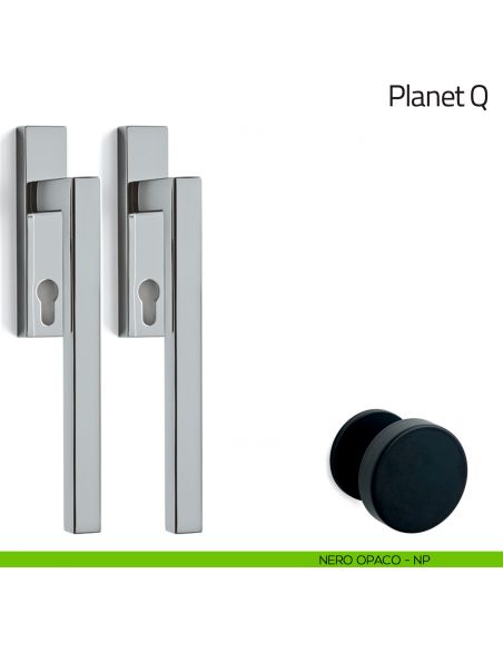 Maniglione per alzante scorrevole Planet Q Olivari accoppiato nero opaco