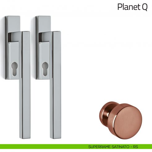 Maniglione per alzante scorrevole Planet Q Olivari accoppiato superrame satinato