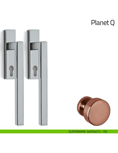 Maniglione per alzante scorrevole Planet Q Olivari accoppiato superrame satinato
