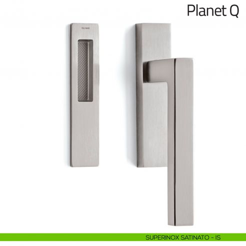 Maniglione per alzante scorrevole Planet Q corto Olivari singolo superinox satinato