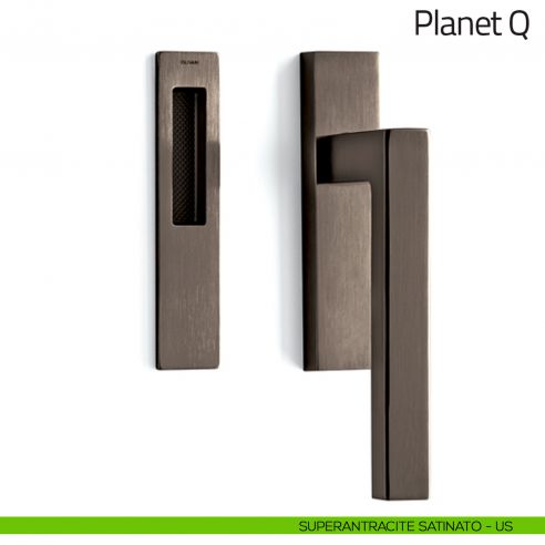 Maniglione per alzante scorrevole Planet Q corto Olivari singolo superantracite satinato