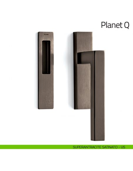 Maniglione per alzante scorrevole Planet Q corto Olivari singolo superantracite satinato