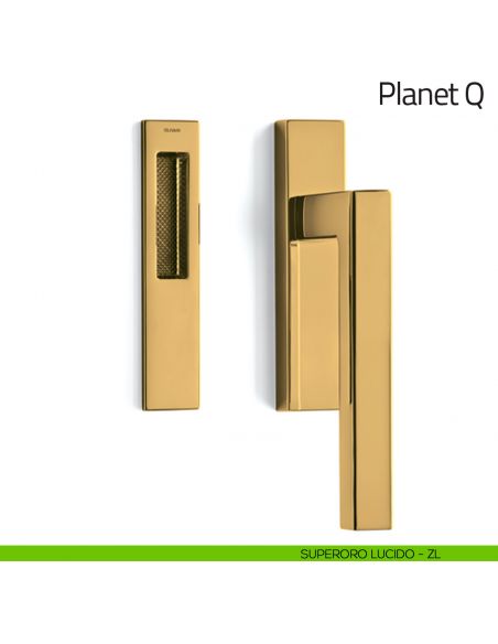 Maniglione per alzante scorrevole Planet Q corto Olivari singolo superoro lucido