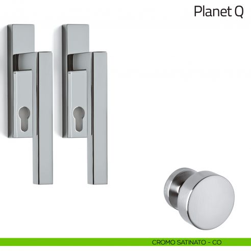 Maniglione per alzante scorrevole Planet Q corto Olivari accoppiato cromo satinato