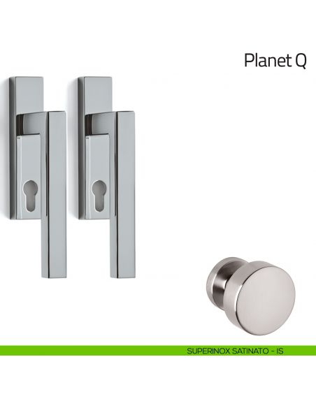 Maniglione per alzante scorrevole Planet Q corto Olivari accoppiato superinox satinato